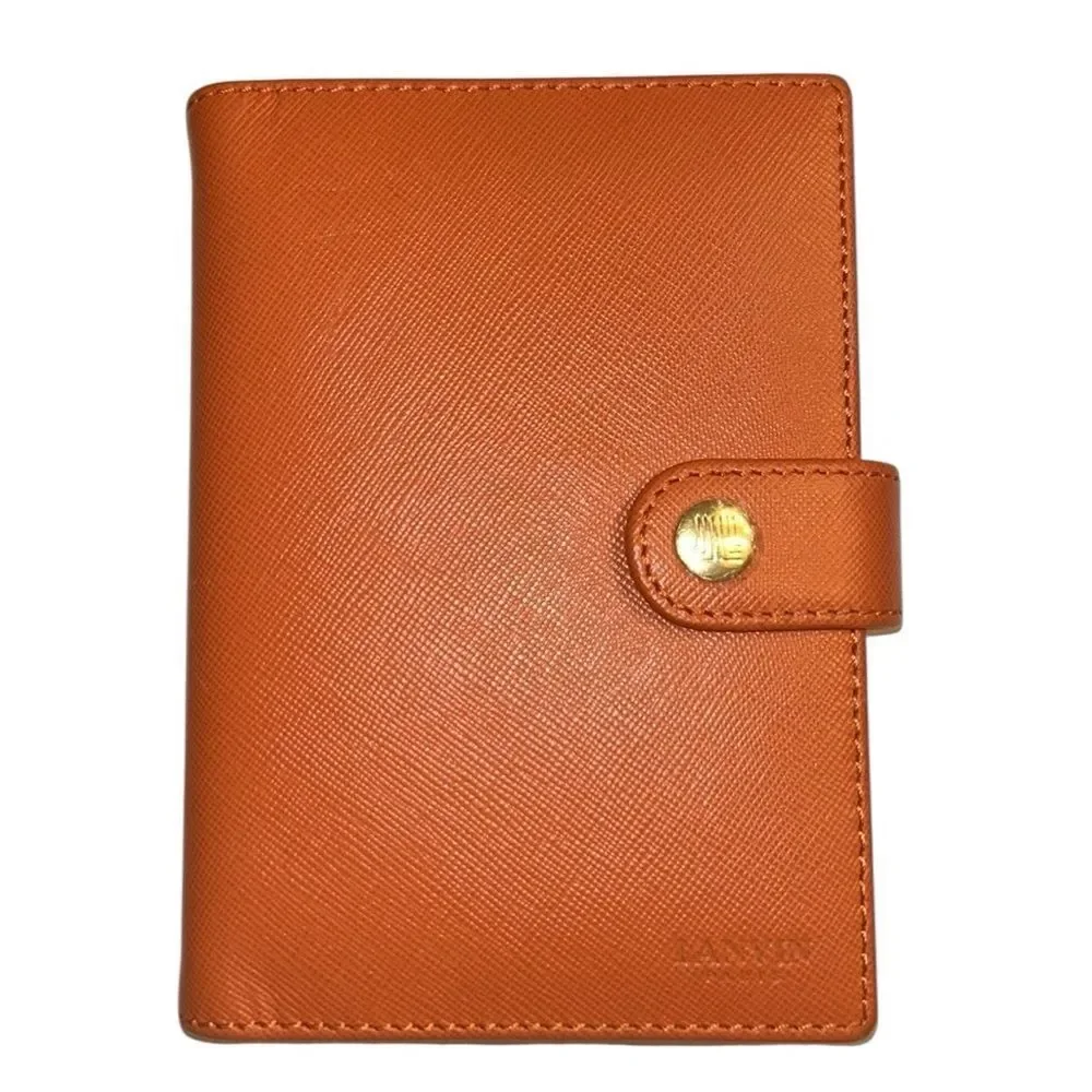 Lanvin Orange Agenda Wallet Notebook